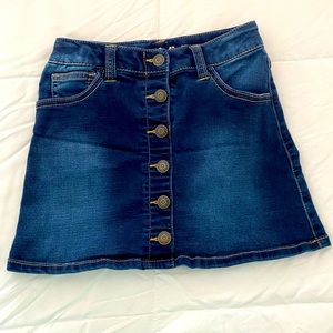 Cat and Jack Button Front Jean Skirt